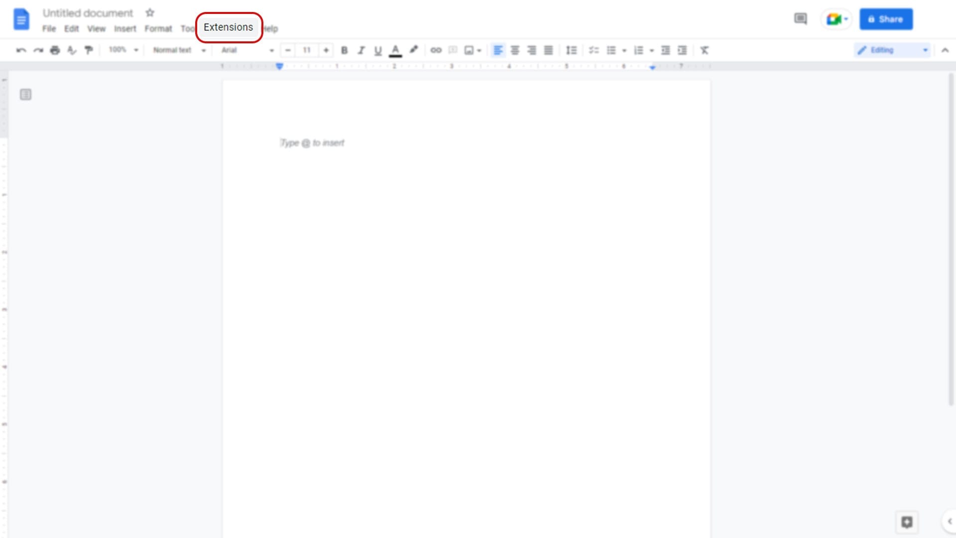 افزودن افزونه در Google Docs