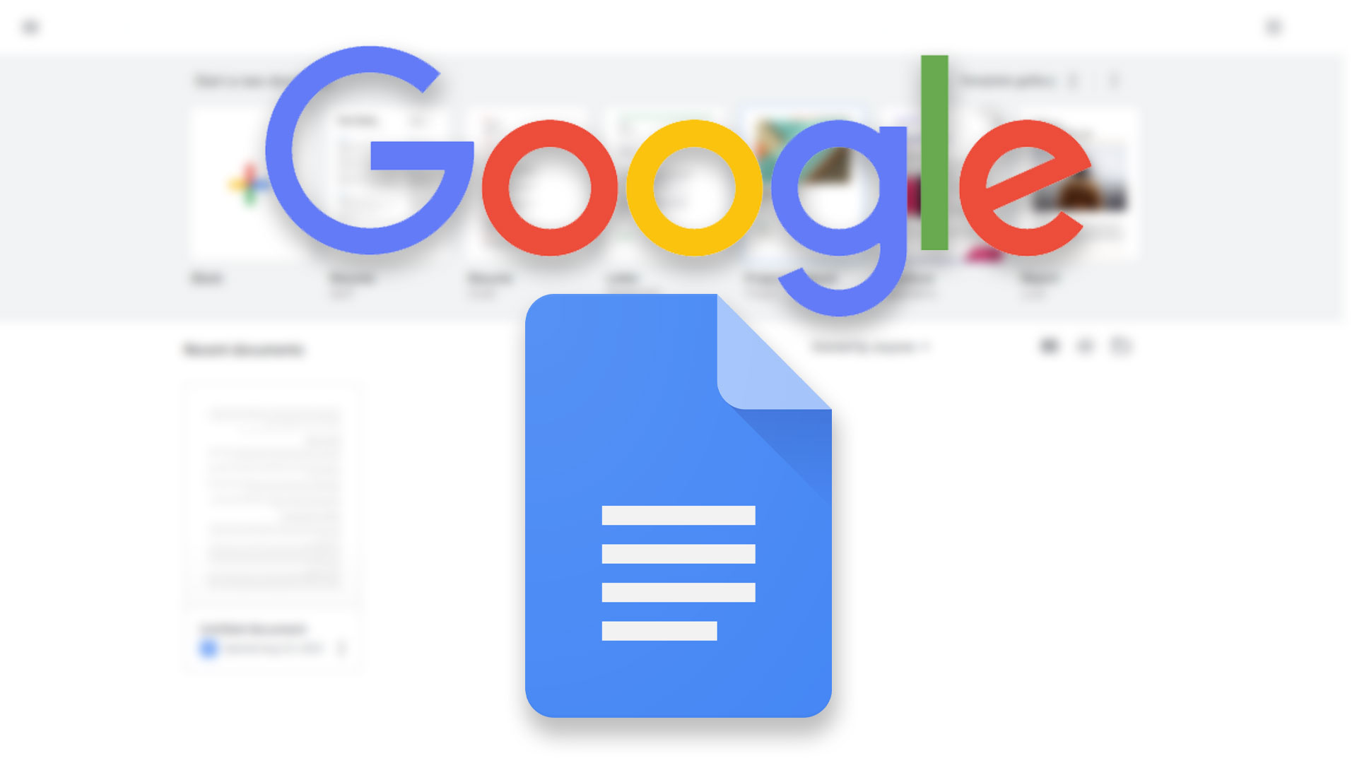 لوگوی Google Docs در صفحه اصلی