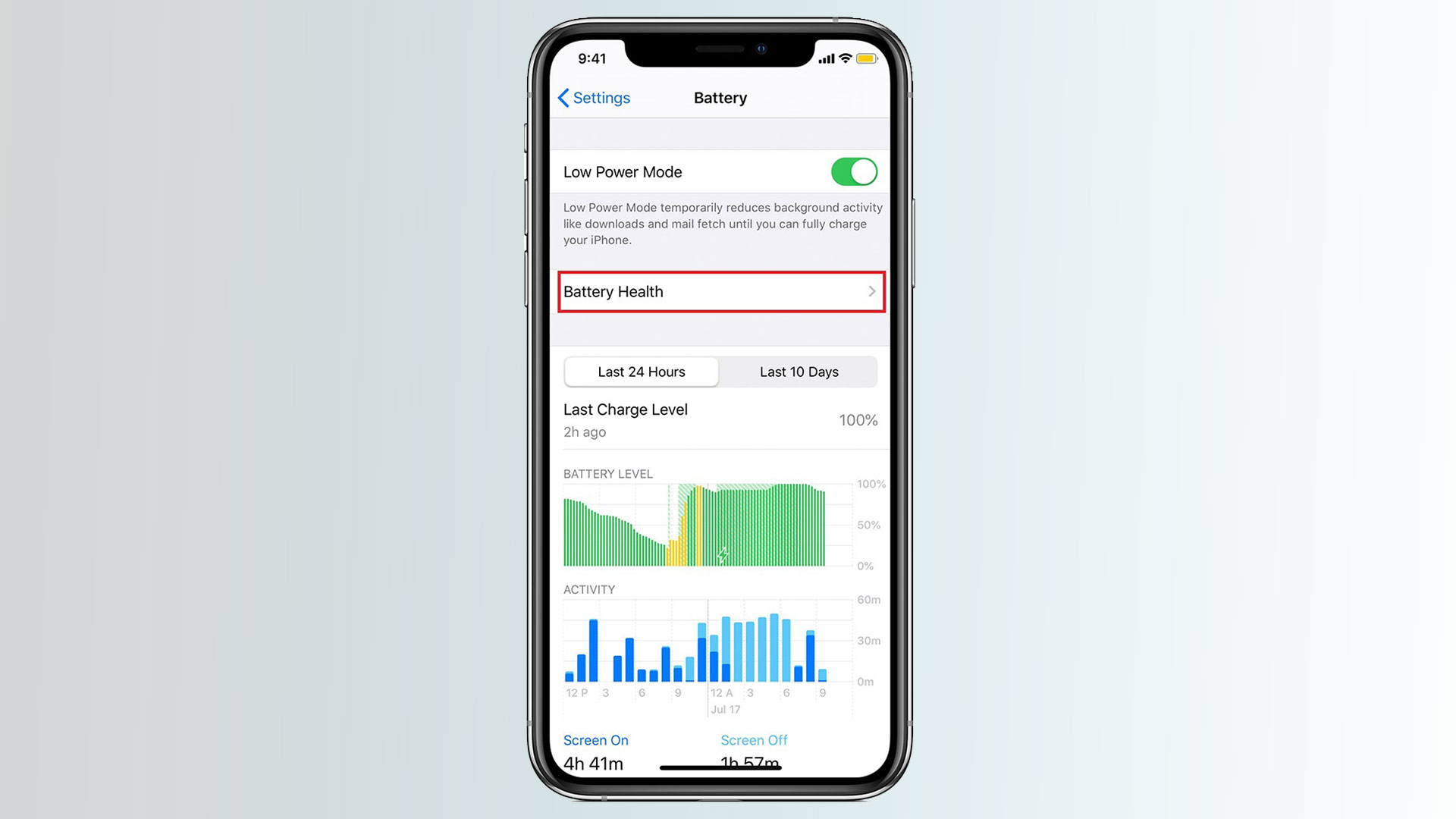 battery health in iPhone