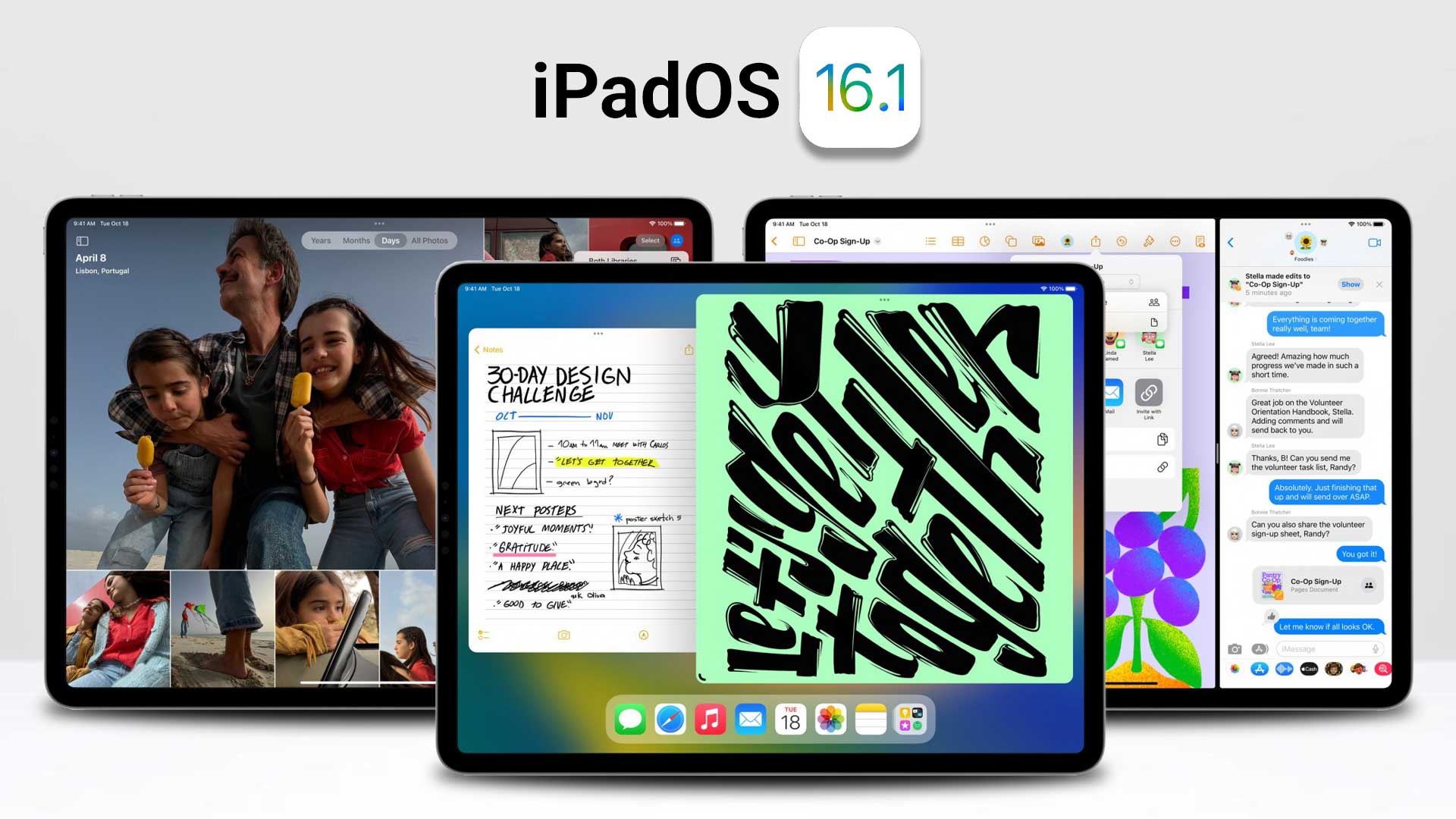 قابلیت های iPadOS 16.1 در آیپد 