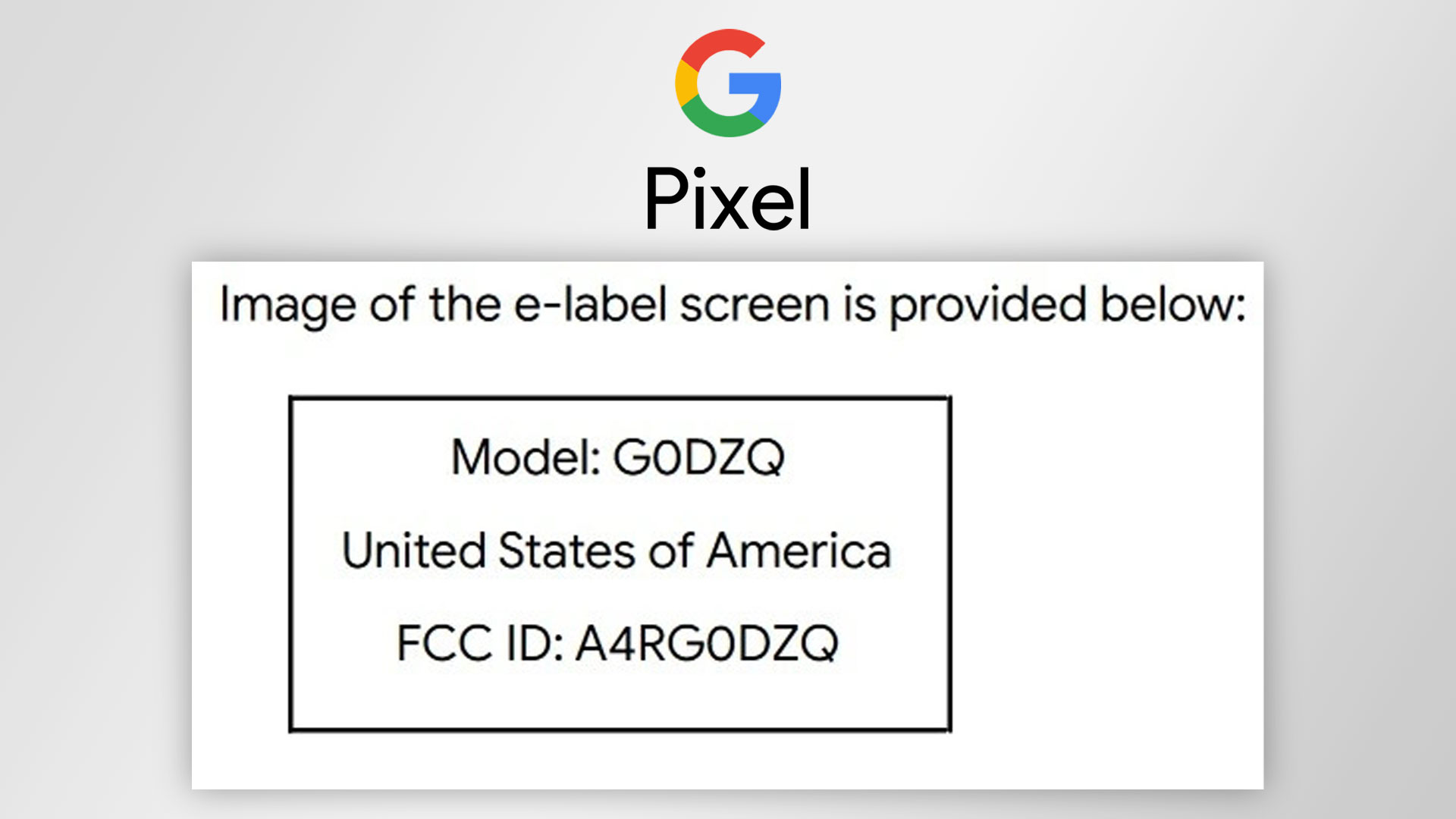 برچسب FCC گوگل پیکسل  7a 