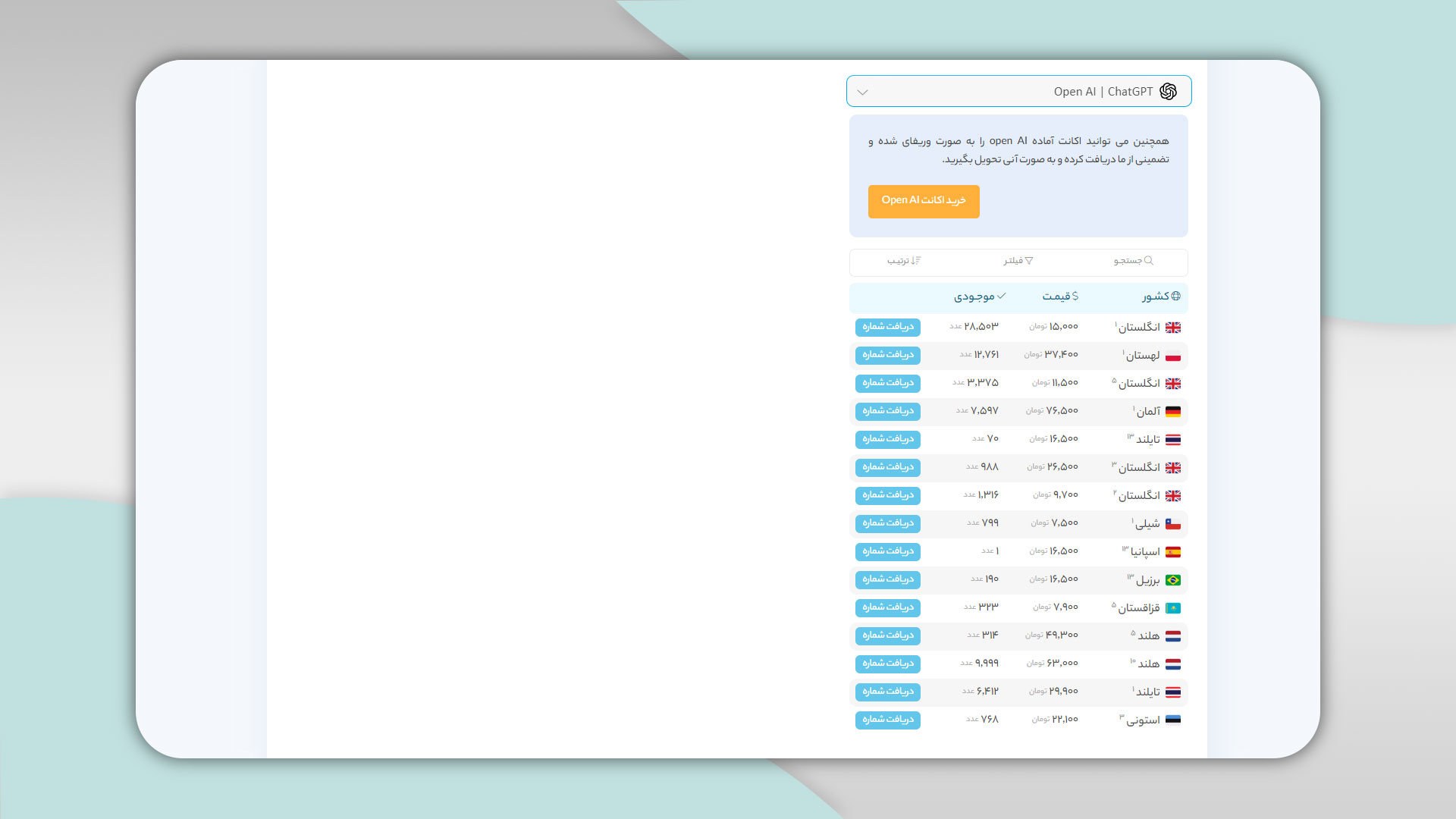 خرید شماره مجازی برای وب سایت OpenAI