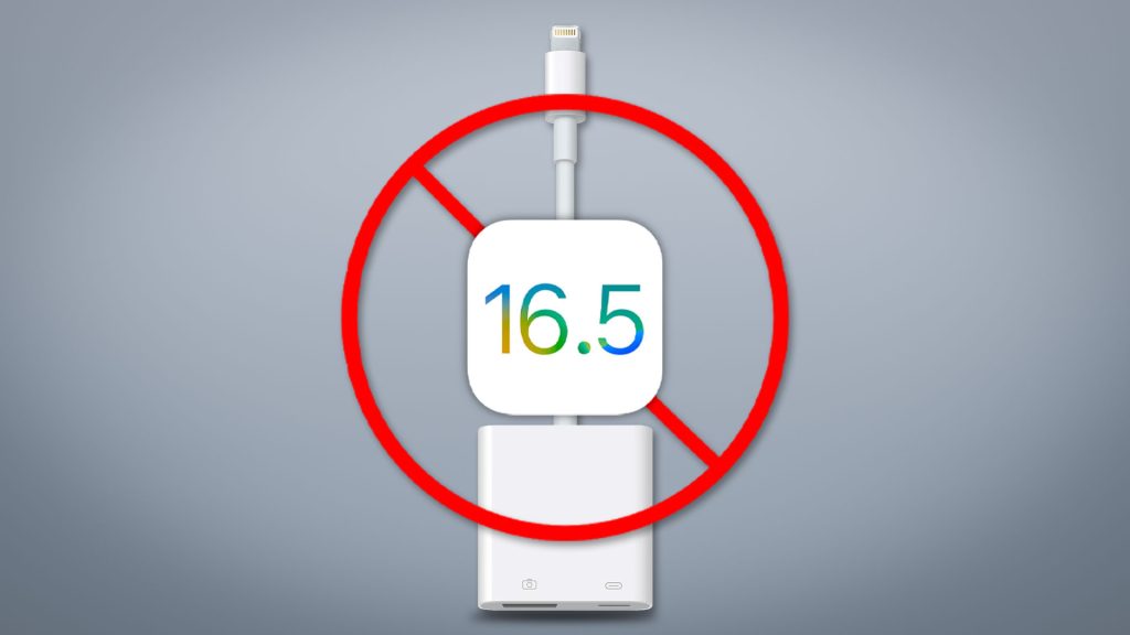 آداپتور دوربین لایتنینگ به USB 3 با iOS 16.5 کار نمی کند