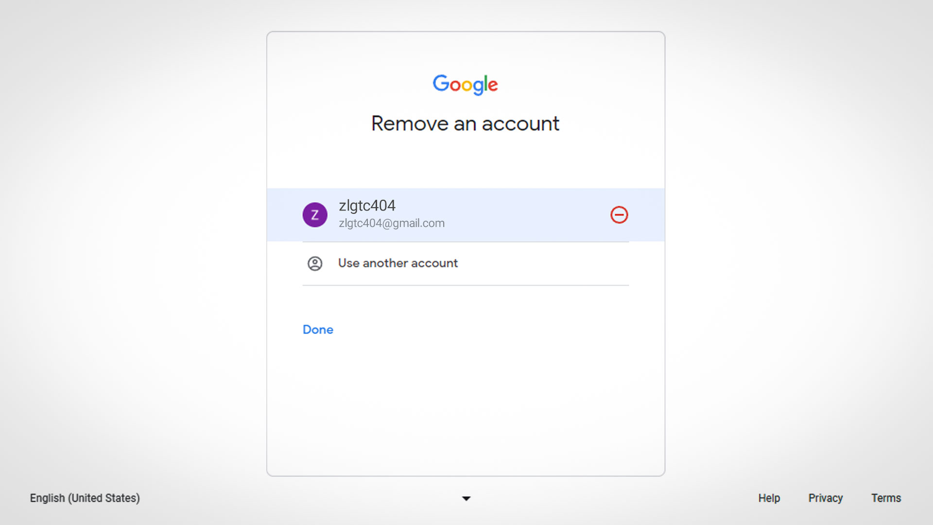 حذف یک حساب کاربری در گوگل