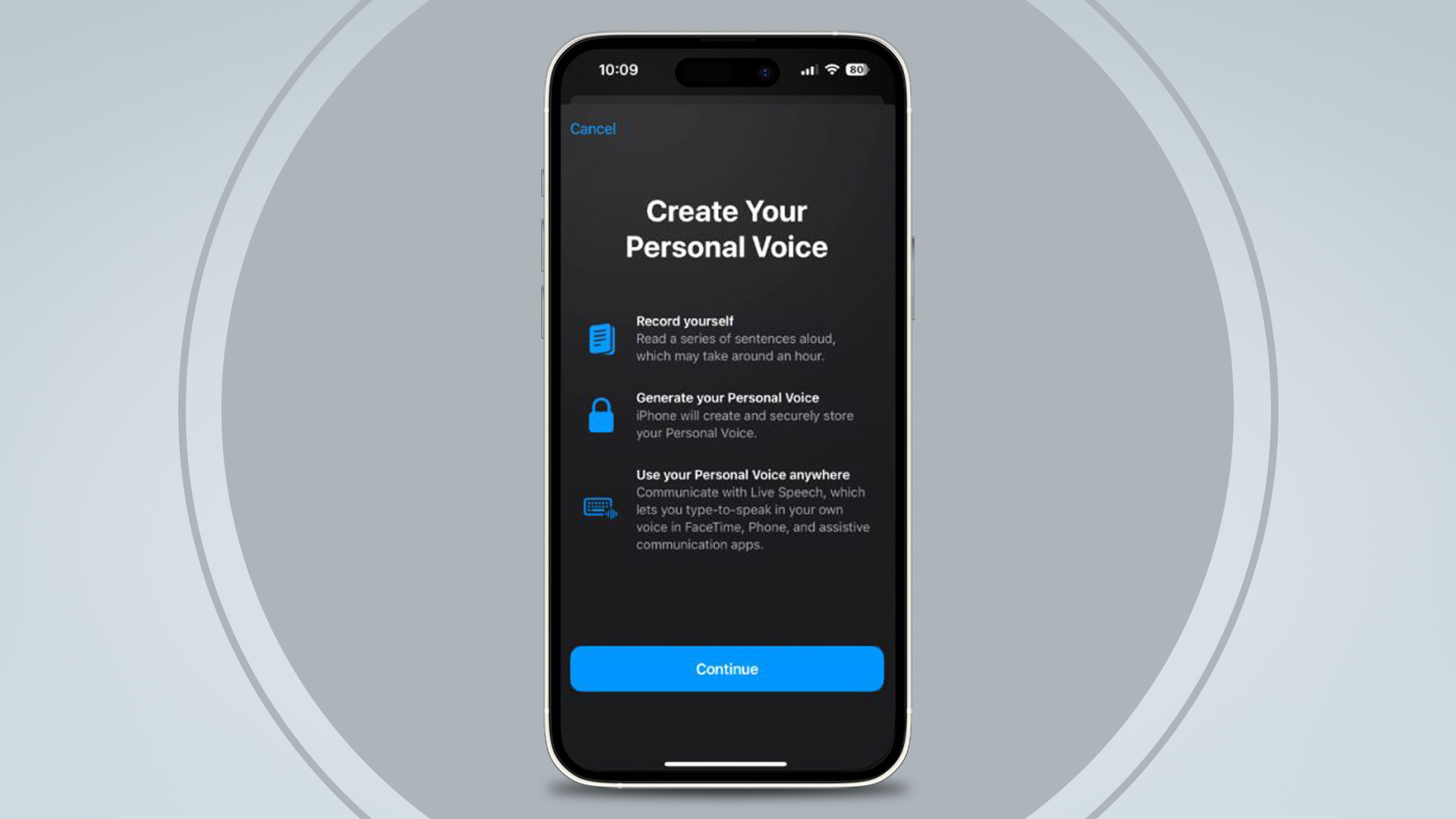 ایجاد Personal Voice خود در آیفون