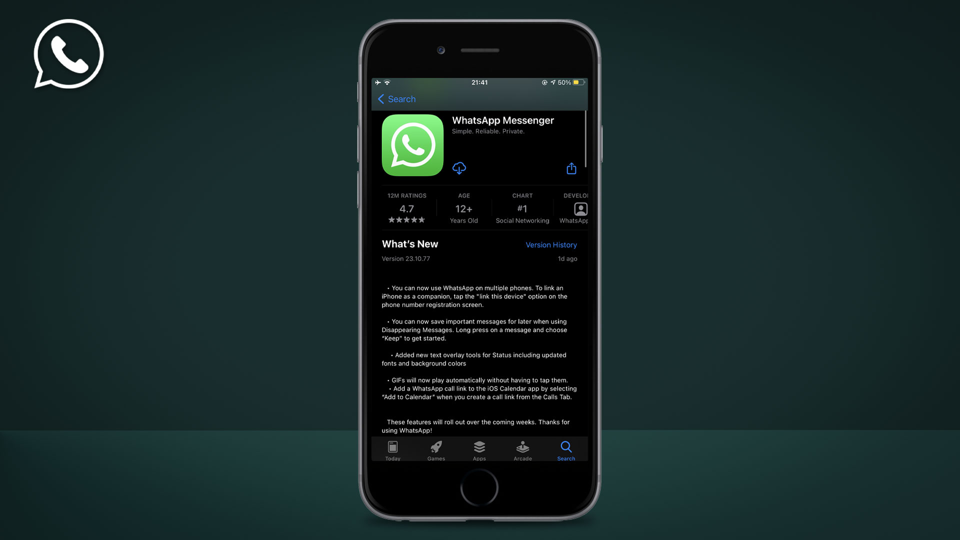 قابلیت افزودن لینک تماس در واتساپ 