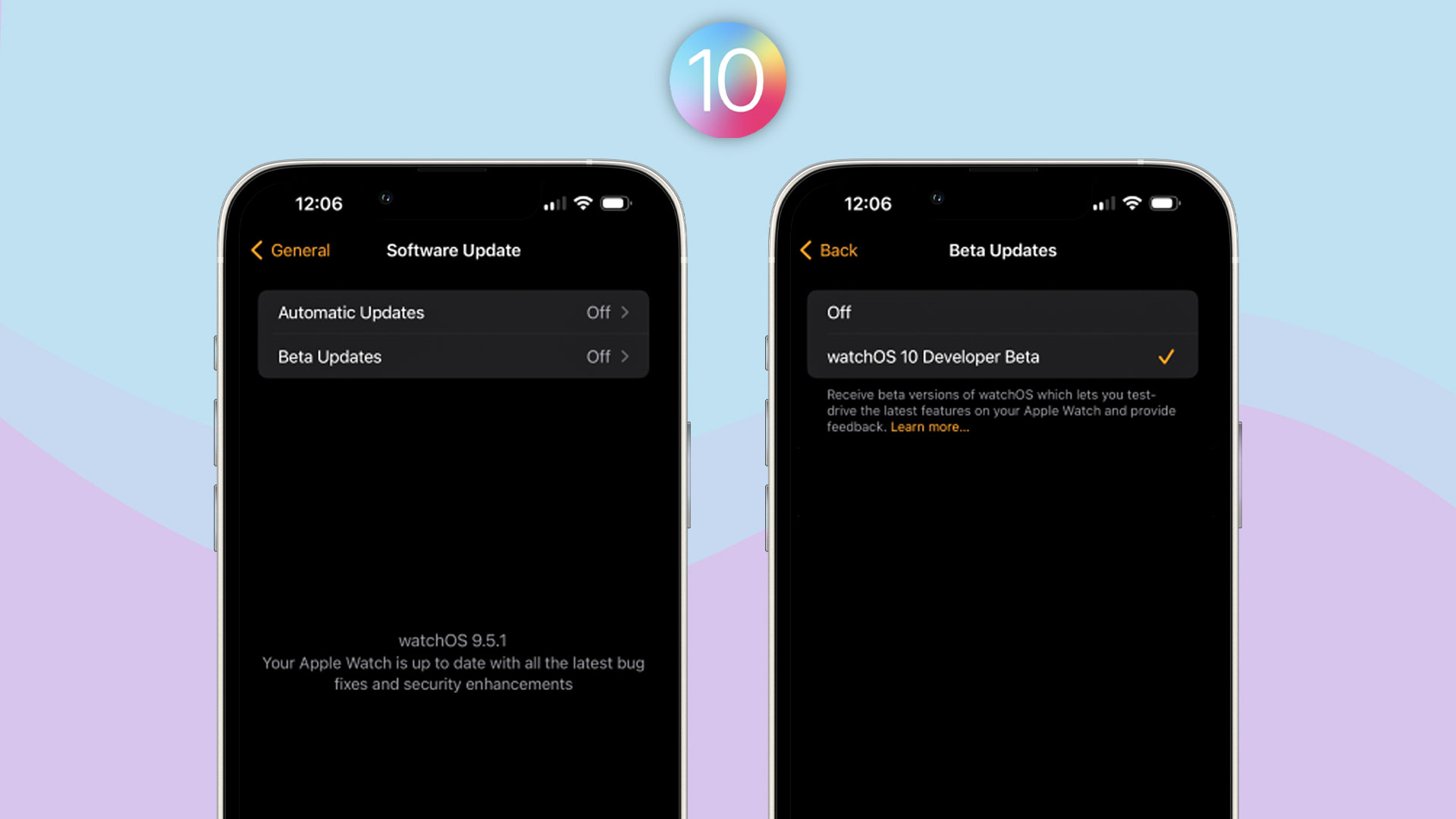 انتخاب ورژن بتا WatchOS 10 برای دانلود 