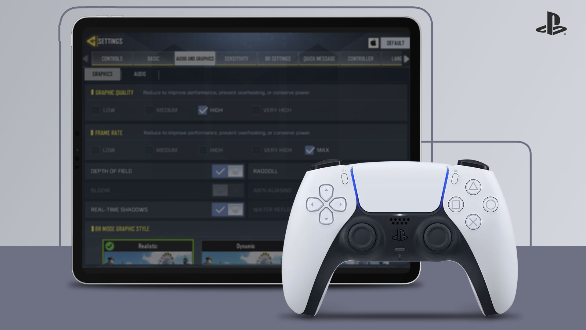 کنترلر PlayStation DualSense برای آیپد