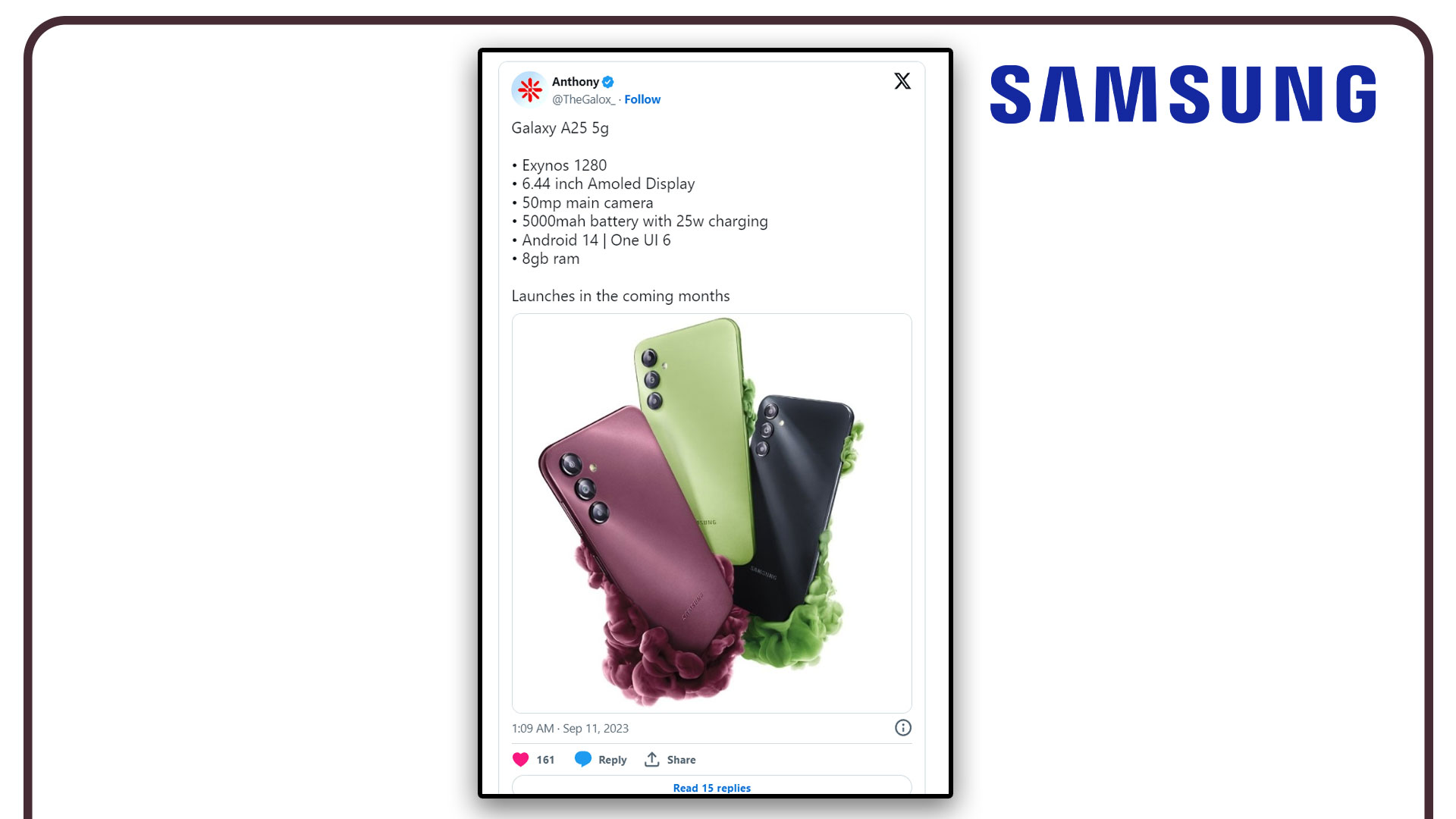 مشخصات Samsung Galaxy A25 