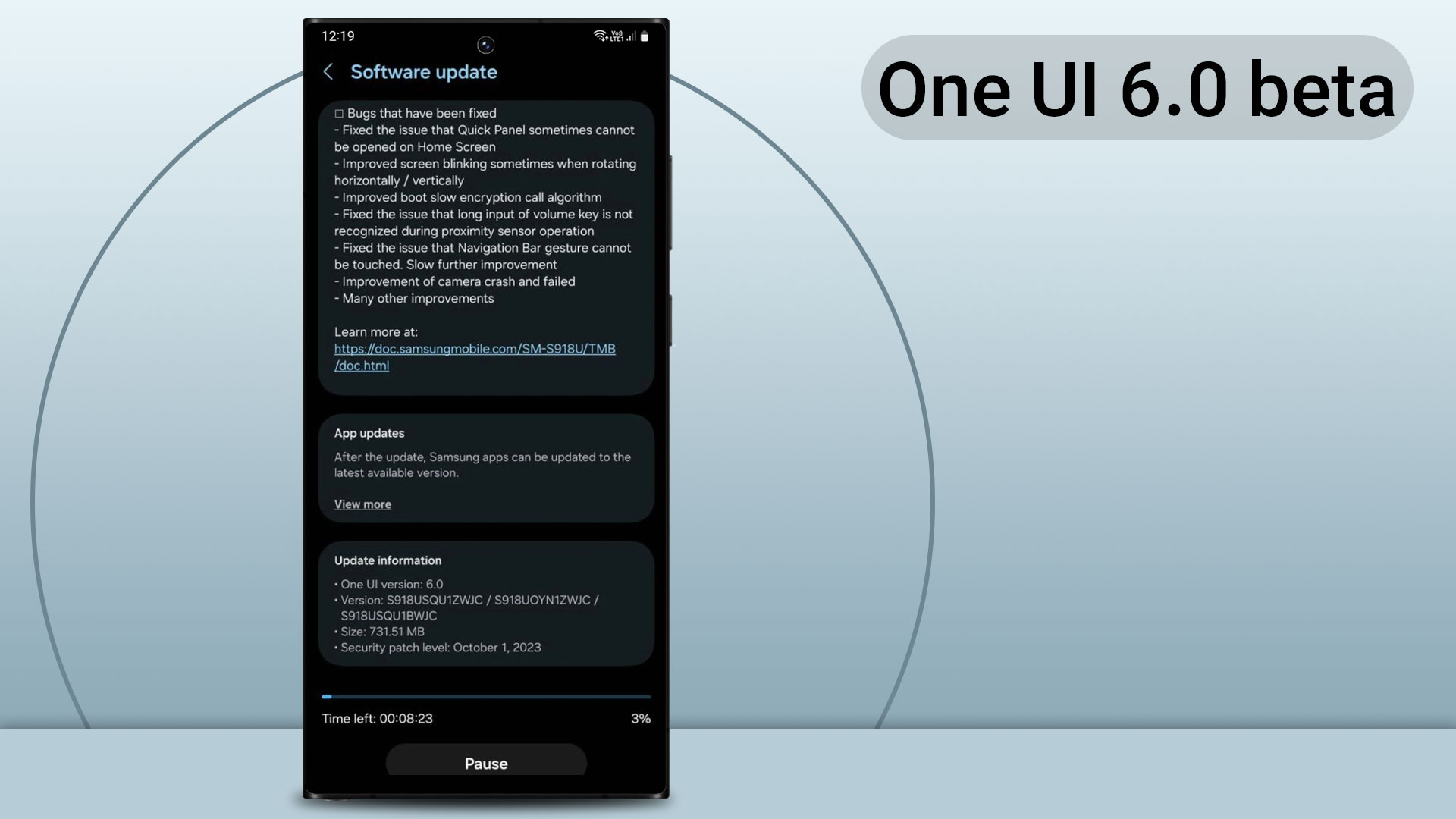 به‌روز‌رسانی OneUI 6 beta 7 برای گلکسی S23