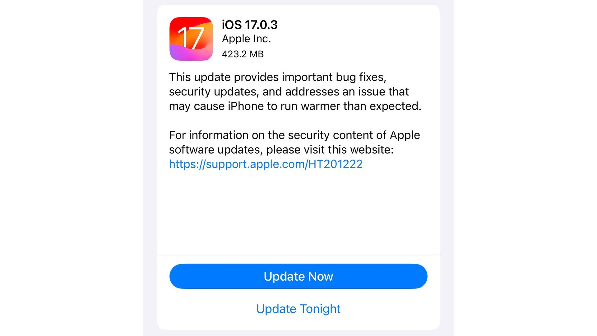 آپدیت iOS 17.0.3 مشکل داغ شدن دستگاه را برطرف می‌کند