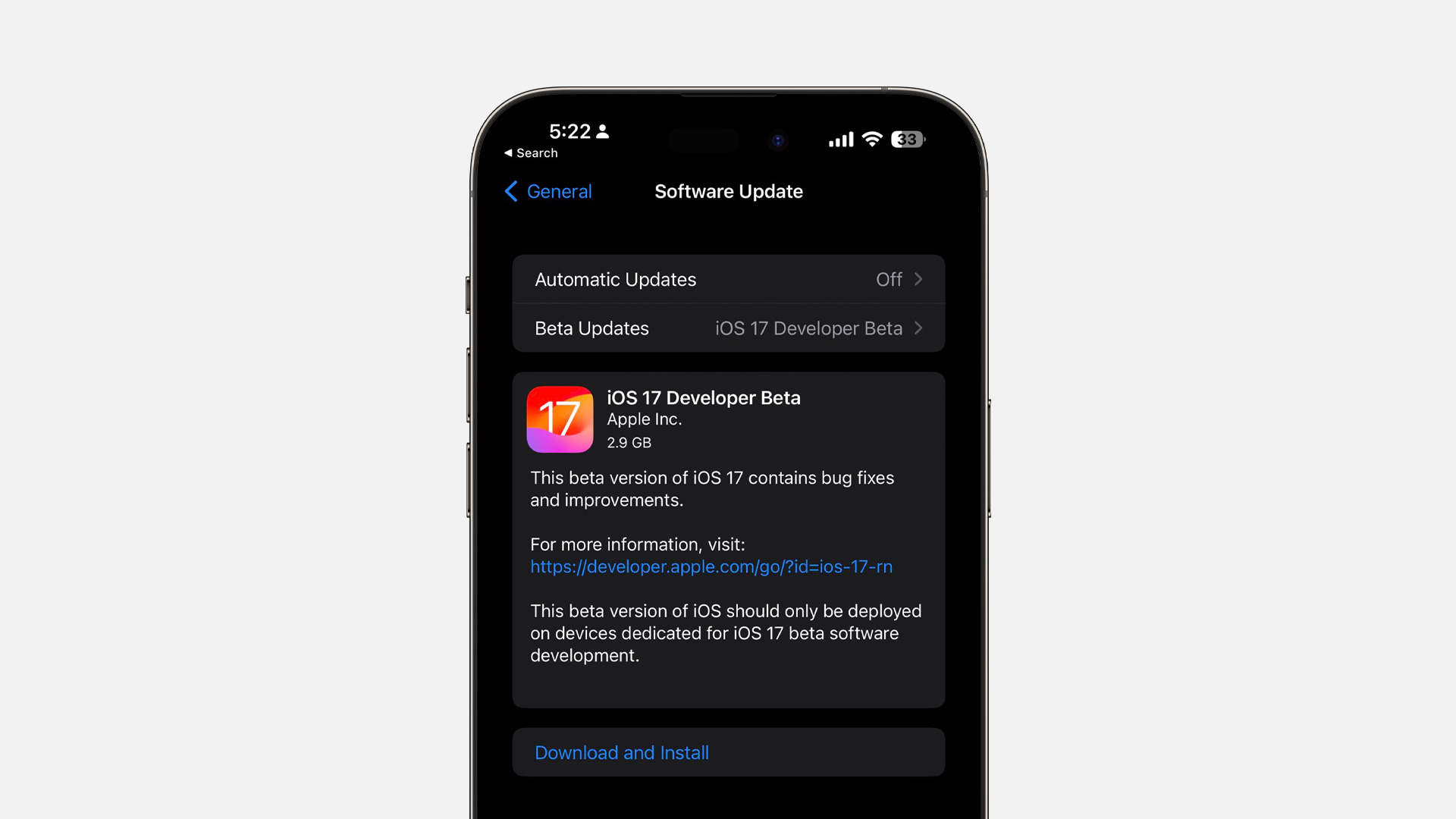 نسخه بتا ۳ iOS 17.1