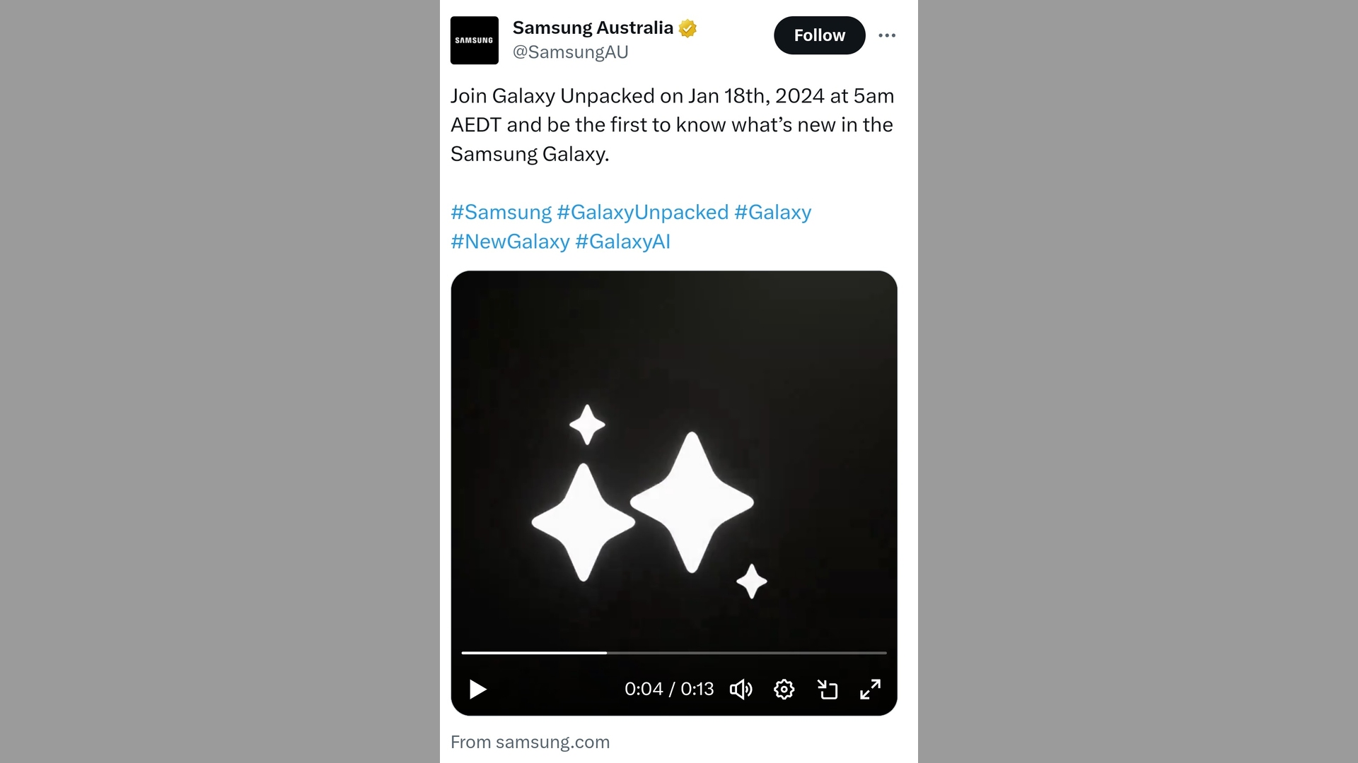 سامسونگ استرالیا Galaxy Unpacked 2024 را تایید کرد