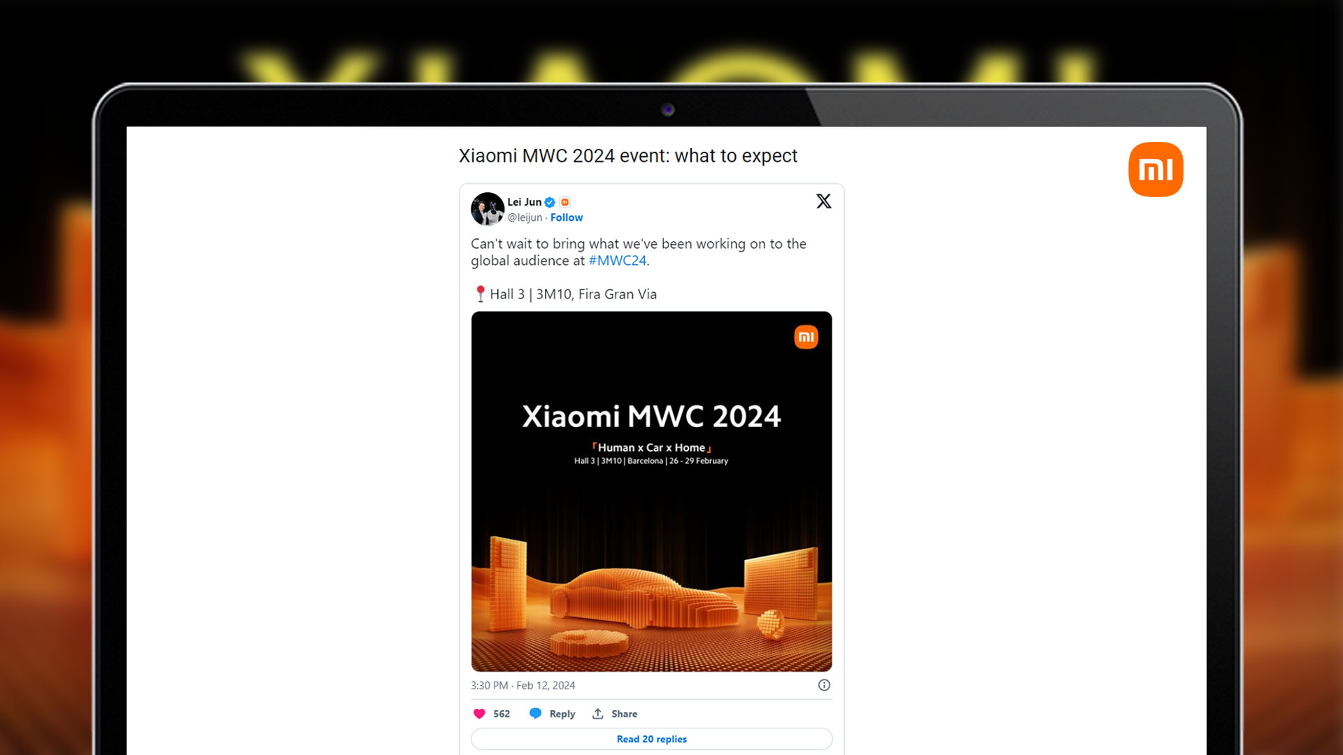 Xiaomi MWC 2024 event