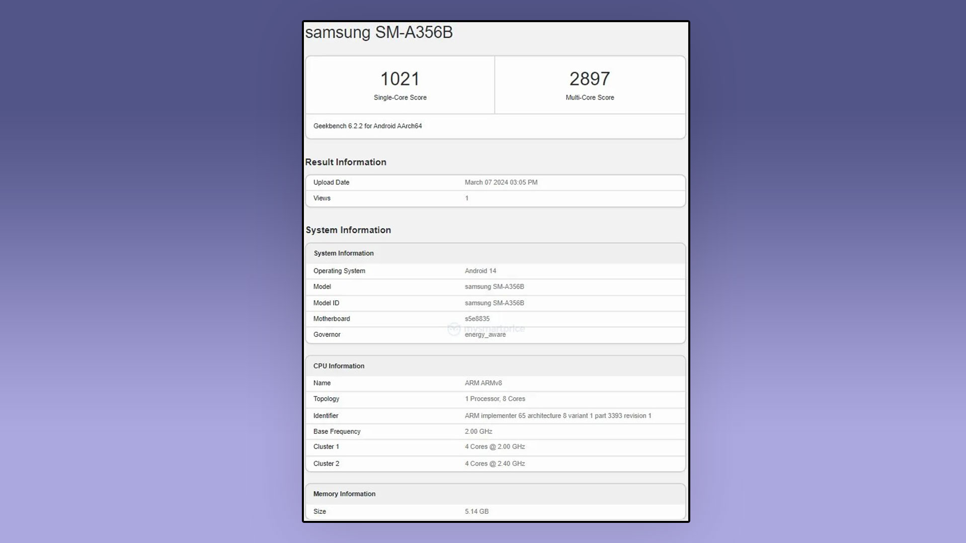 Samsung Galaxy A35  مشخصات
