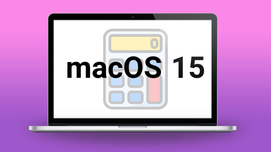 ماشین‌حساب در مک‌او‌اس ۱۵