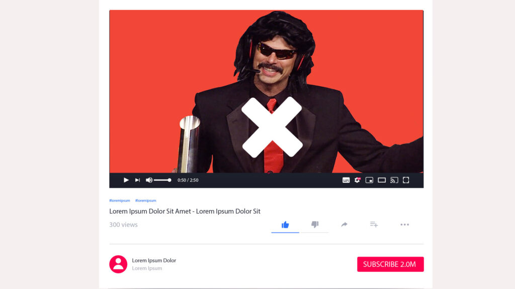 تعلیق کانال یوتیوب Dr Disrespect