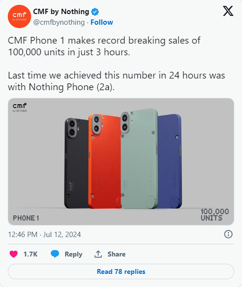 پست ناتینگ برای فروش CMF Phone 1 