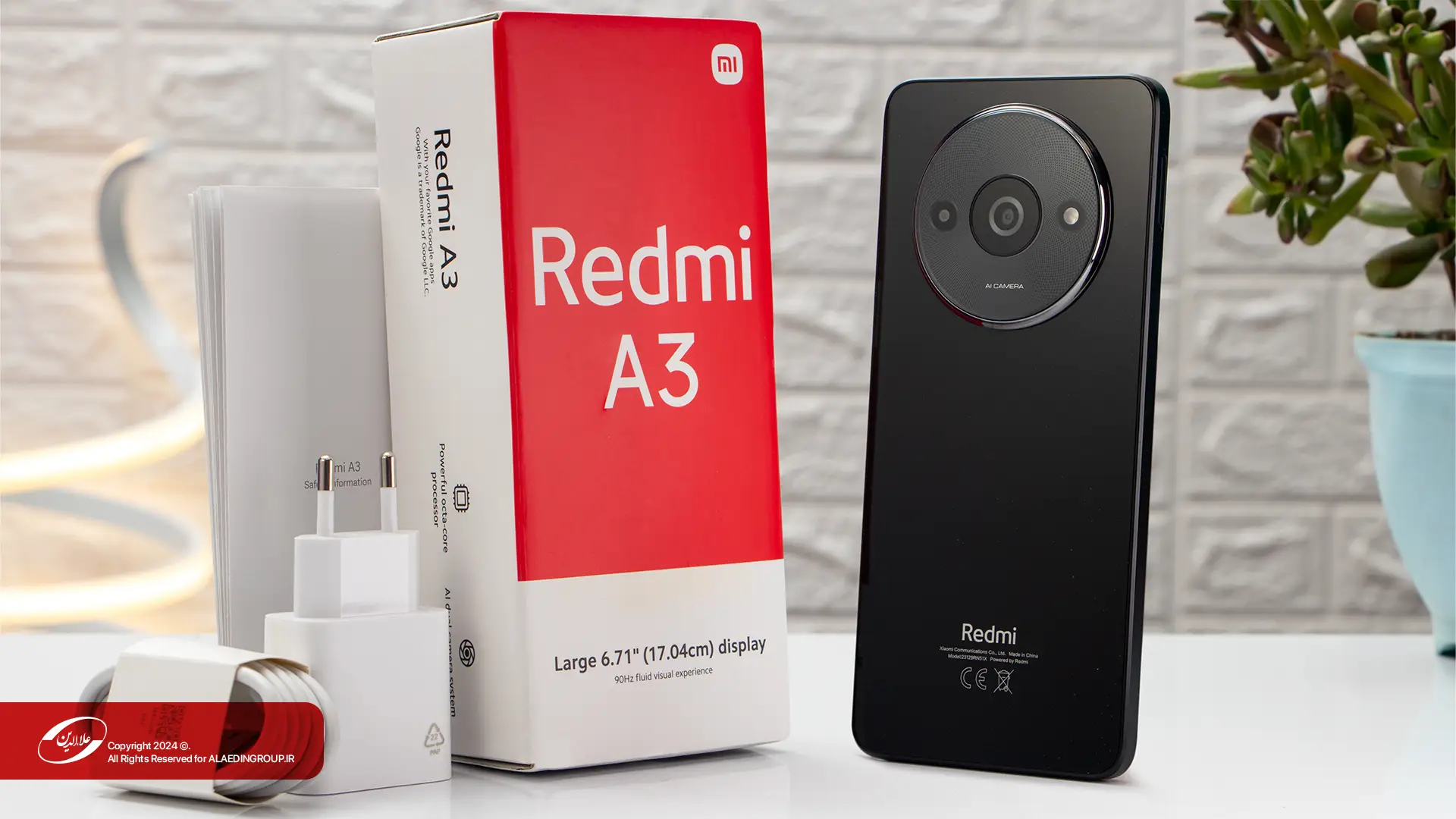 اقلام داخل جعبه گوشی Redmi A3