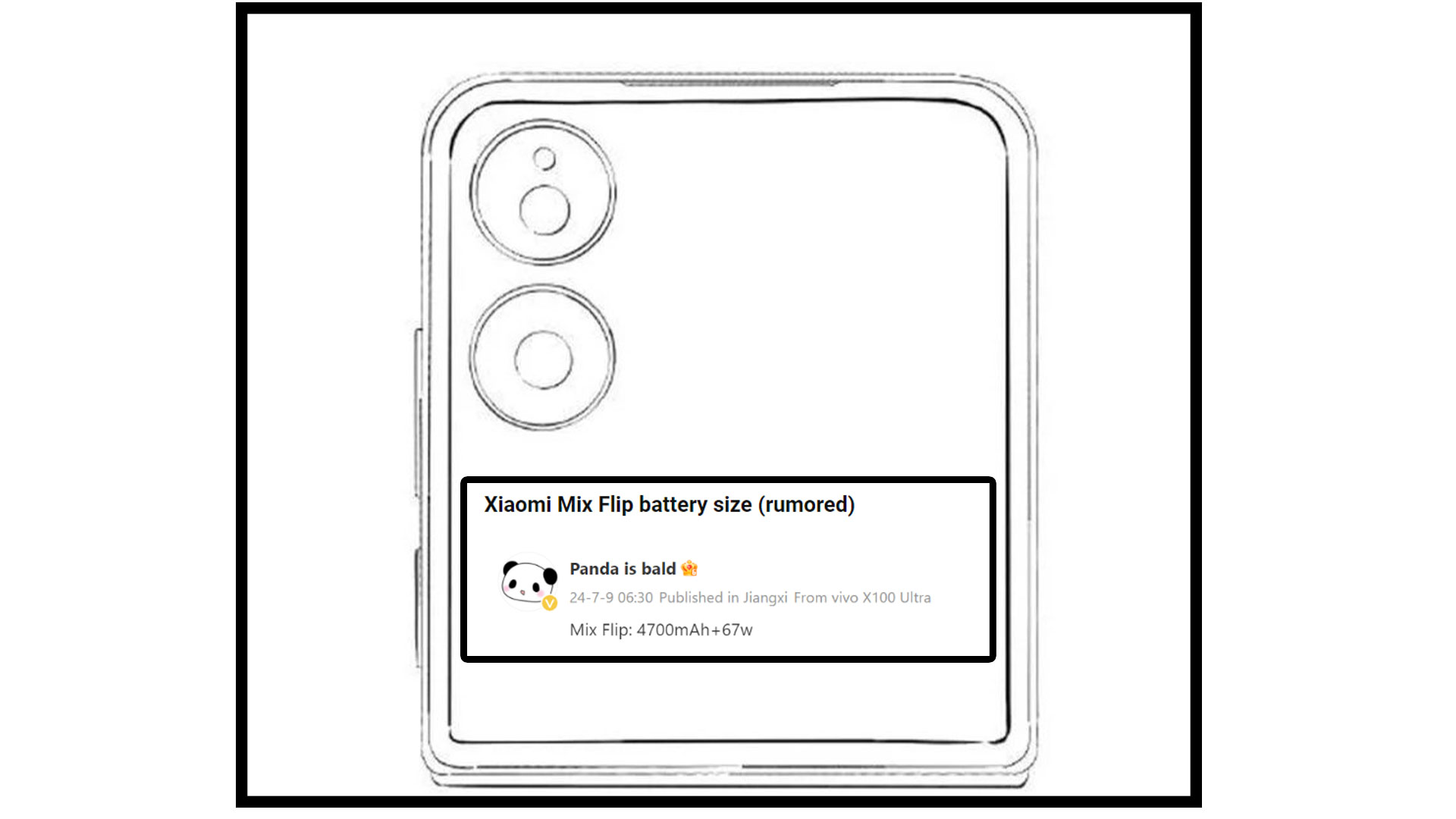 Xiaomi Mix Flip battery size