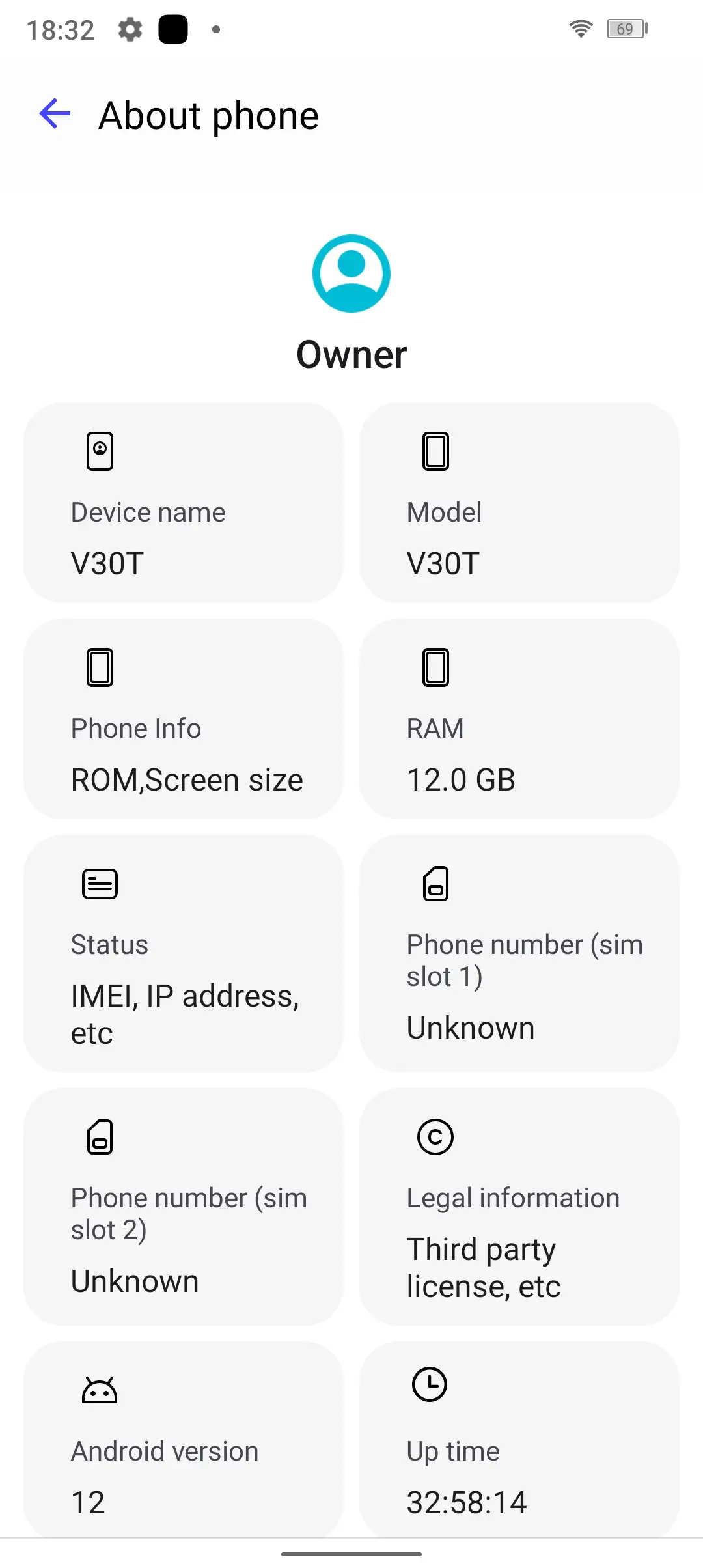 رابط کاربری Doogee V30T