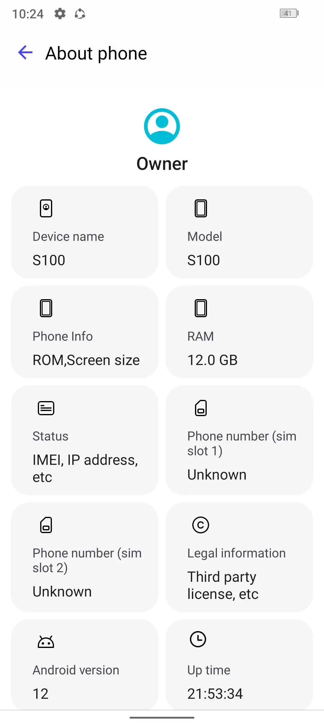 رابط کاربری گوشی Doogee S100