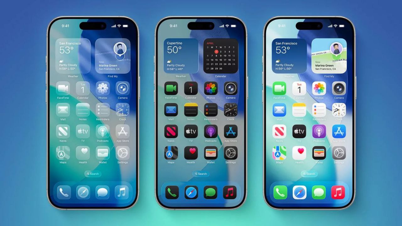 طراحی Liquid Glass در iOS 26