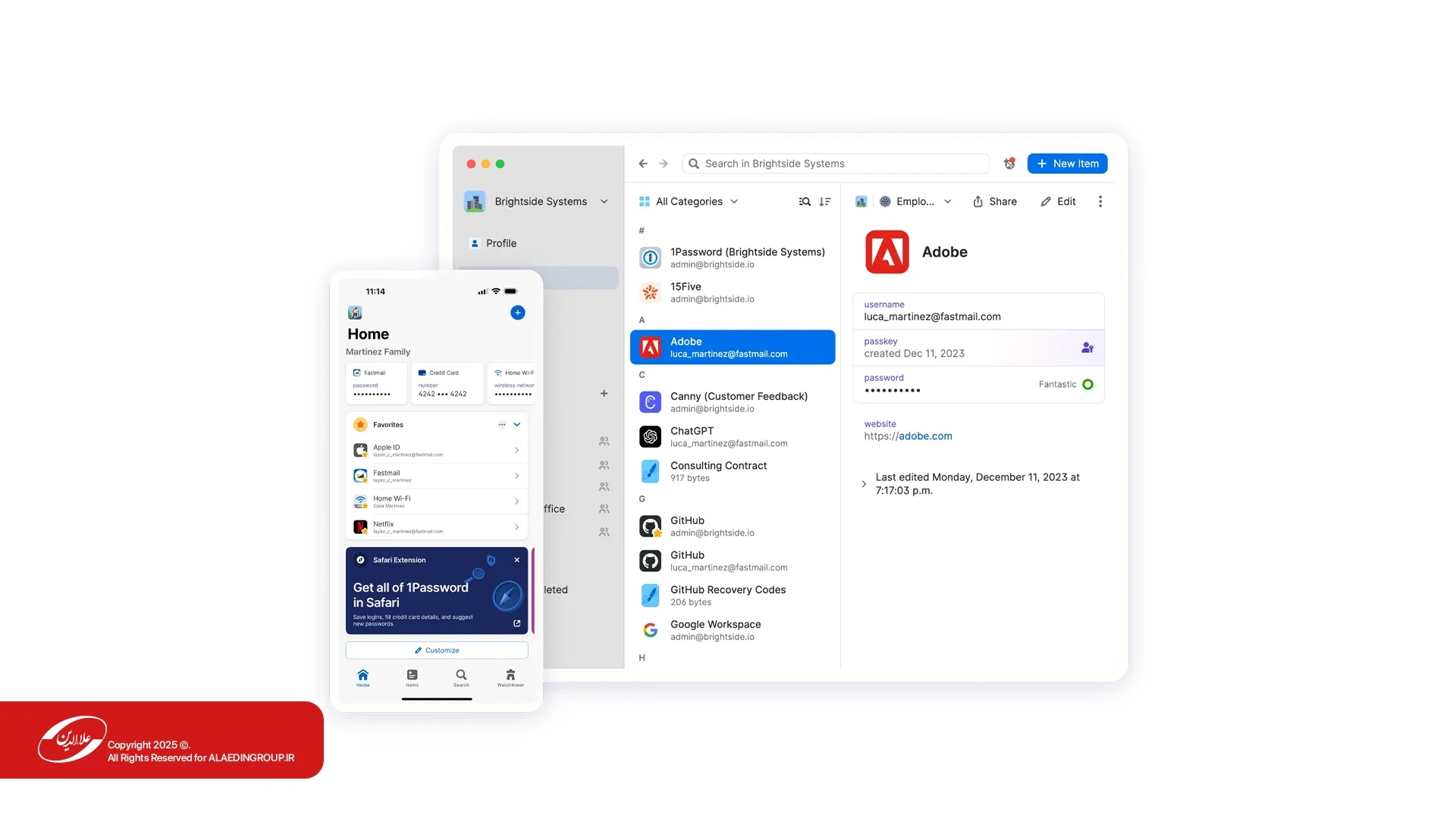 اپلیکیشن 1Password