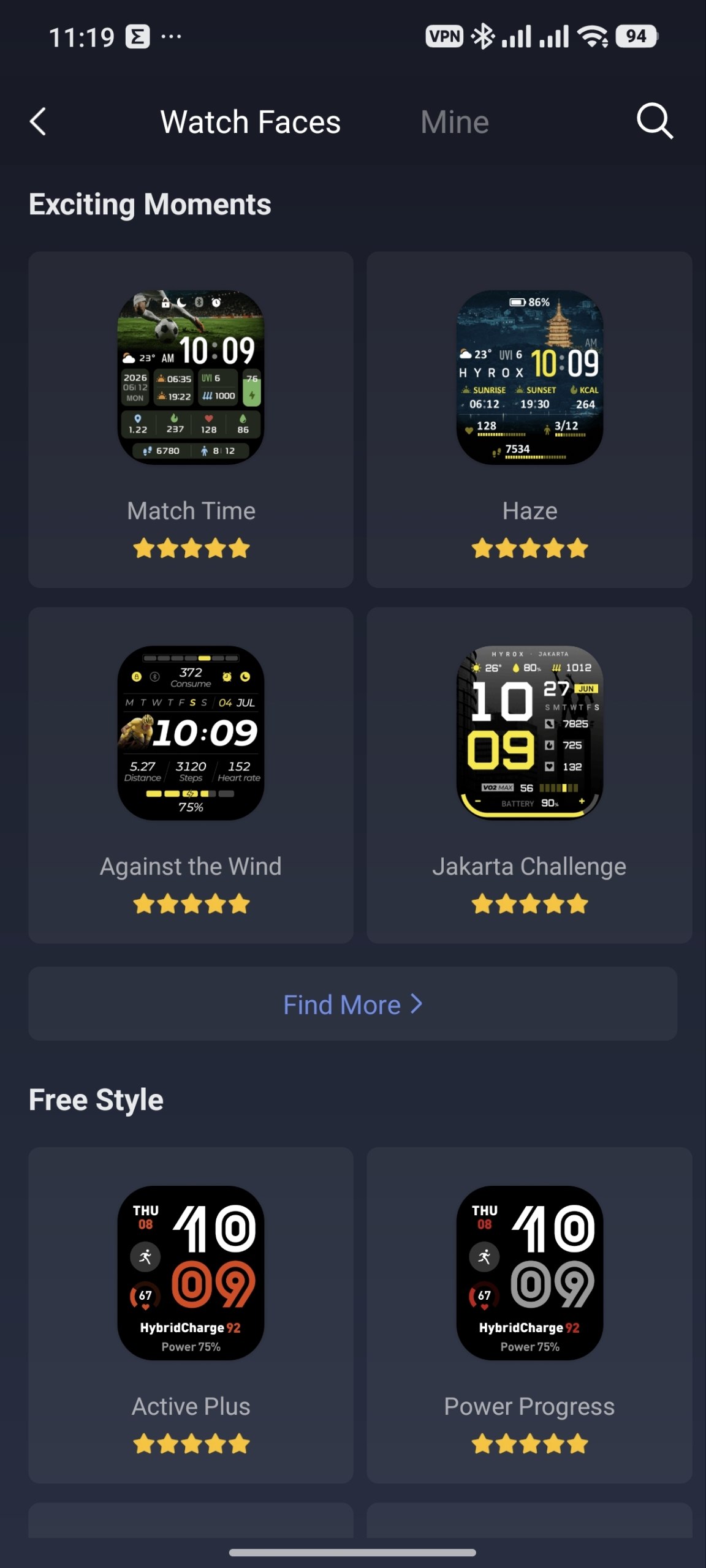 بخش‌‌‌های مختلف رابط کاربری اپلیکیشن Zepp App
